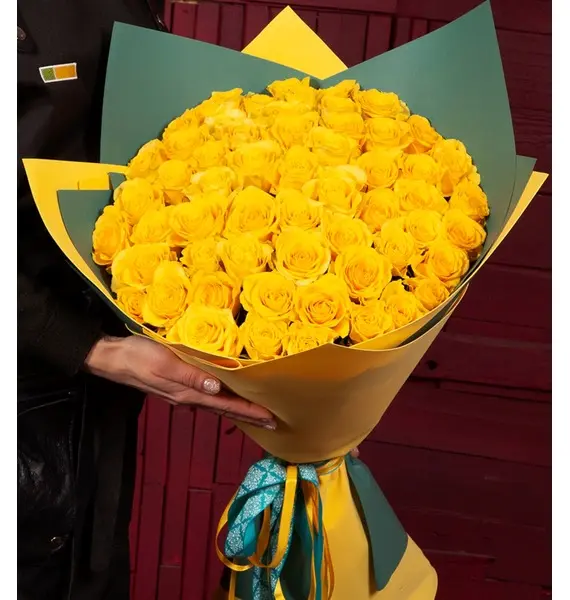 Фото Монобукет "Жёлтые розы" (25,51,75 или 101)