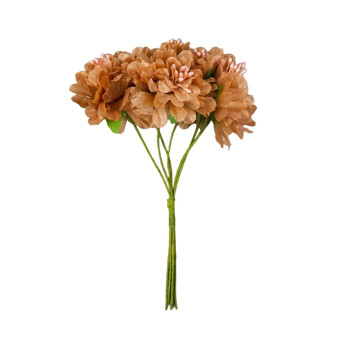 Фото Цветы для декорирования Пион садовый карамель 1 букет=6 цветов 10 см