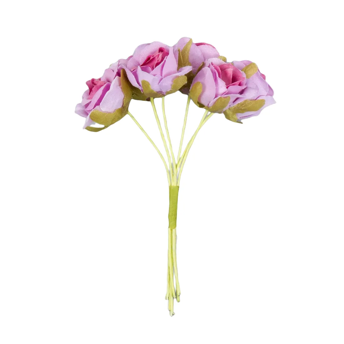 Фото Цветы для декорирования Роза Амадеус фиолет 2 оттенка 1 букет=6 цветов 10 см
