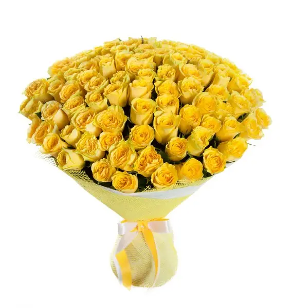 Фото Букет из 101 желтой розы "Ты мое Солнце"