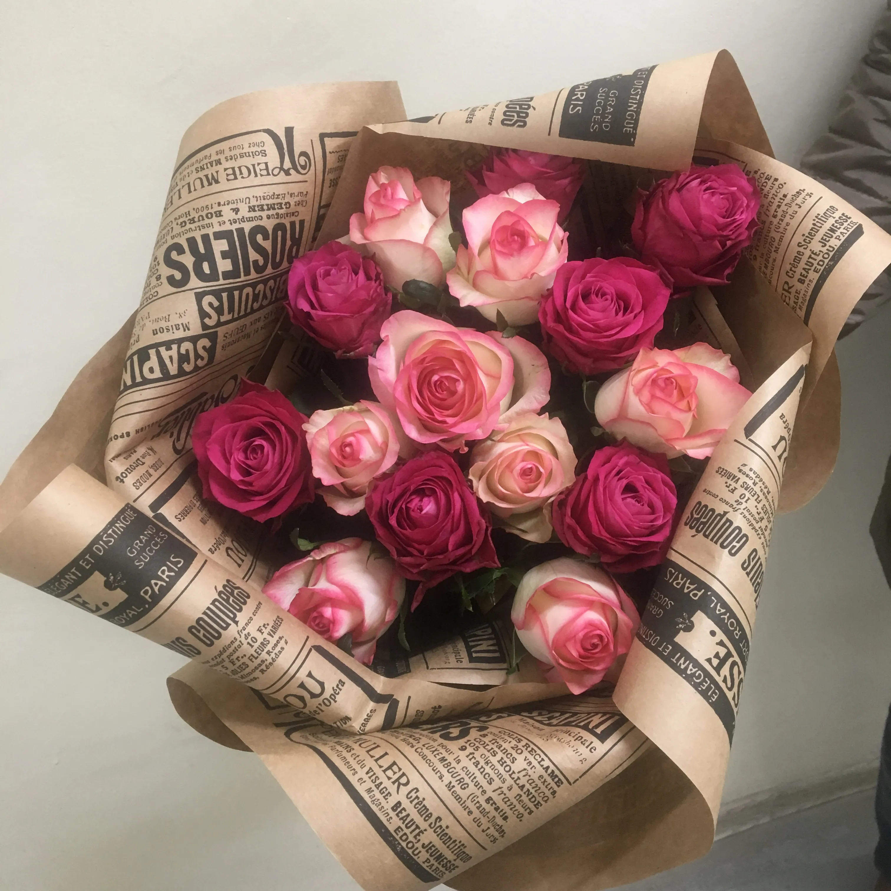 Фото Букет из малиновых роз Для любимой мамы