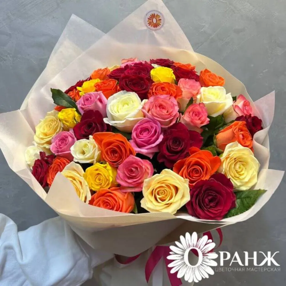 Фото Букет из 51 микс розы от Оранж Алматы
